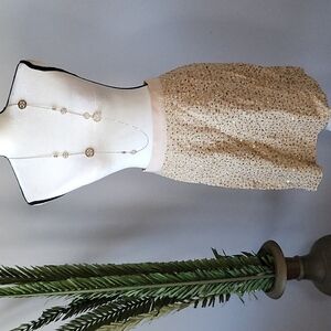 kate spade skirt the rules gold metallic sequined tweed skirt